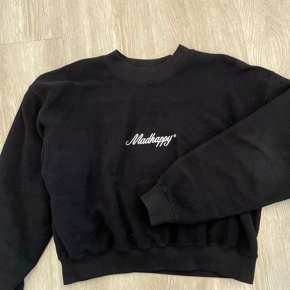 Madhappy Signature Crop Crewneck - Black